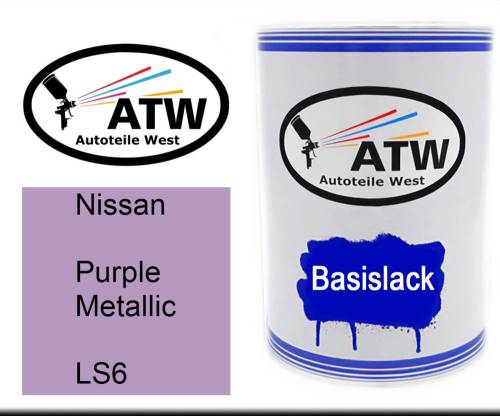 Nissan, Purple Metallic, LS6: 500ml Lackdose, von ATW Autoteile West.